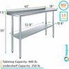 Amgood 18 in. X 60 in. Stainless Steel Prep Table with 1.5in Backsplash WT-1860-BS-Z